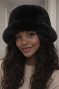 NordicNest Black Fur Hat - Premium Faux Fur Warmth And Timeless Winter Style For Cold Weather Protection