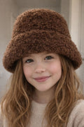 NorthPeak Woven Brown Fur Hat - Warm Classic Winter Knit with Plush Comfort Lining