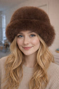 NordicNest Brown Fur Hat - Ultra Warm Real Fur Lining For Classic Winter Style And Comfort