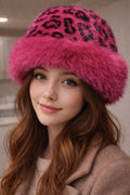 NovaStyle Pink Leopard Print Hat - Bold Animal Print Accessory for Everyday Chic Style