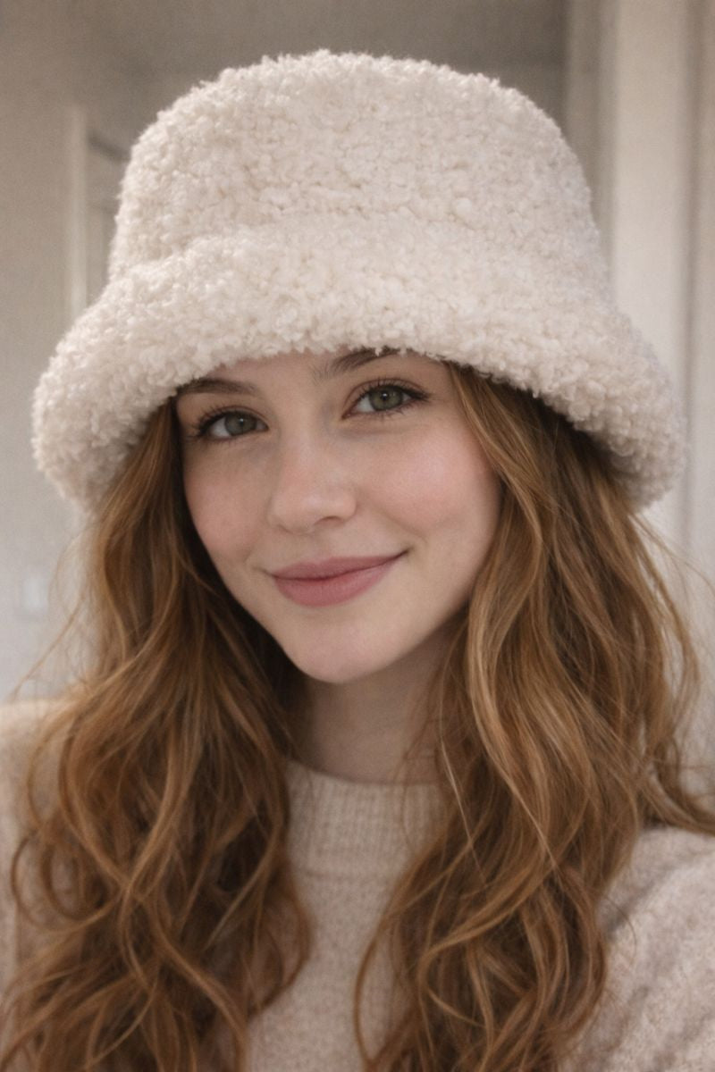 NordicGlow White Fur Hat - Luxuriously Soft Faux Fur Warmth for Cold Weather and Enduring Winter Style